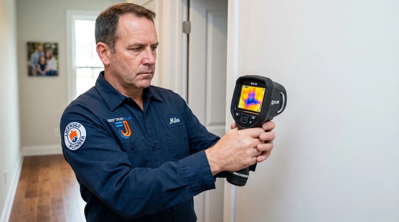 Thermal imaging leak detection by Johns Plumbing LLC in Berne